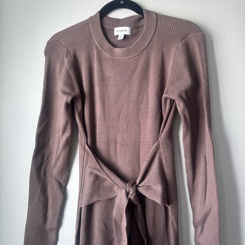 Evereve Chocolate Long Sleeve Dress - Picture 2 of 6